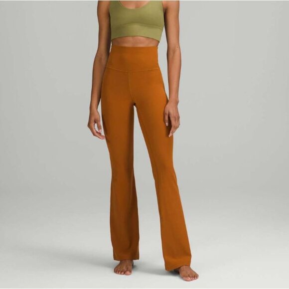 Lululemon Groove Super-High-Rise Flared Pant Nulu Butternut Brown Size 6 - Picture 2 of 8